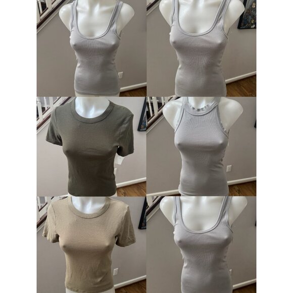 NWT CROWN JEWEL Size Small Lot Bundle of 6 Tank Tops Tee Shirts Variety - Picture 1 of 12